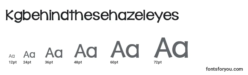 Размеры шрифта Kgbehindthesehazeleyes