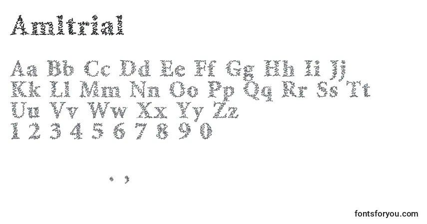 Schriftart Amltrial – Alphabet, Zahlen, spezielle Symbole