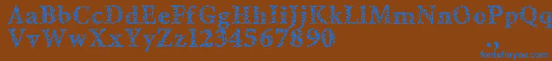 Amltrial Font – Blue Fonts on Brown Background