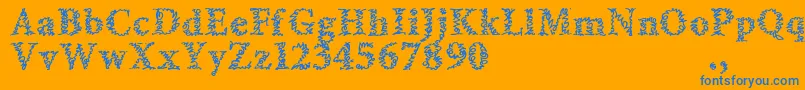 Amltrial Font – Blue Fonts on Orange Background