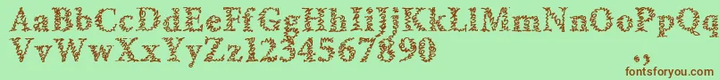 Amltrial-fontti – ruskeat fontit vihreällä taustalla