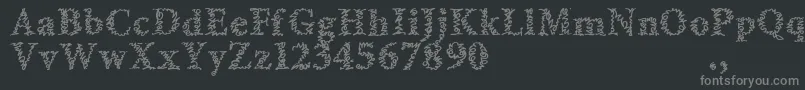Amltrial-Schriftart – Graue Schriften auf schwarzem Hintergrund