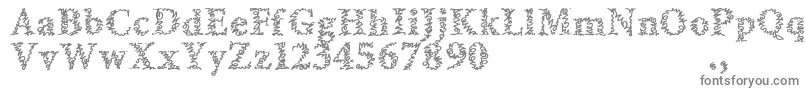Amltrial-fontti – harmaat kirjasimet valkoisella taustalla