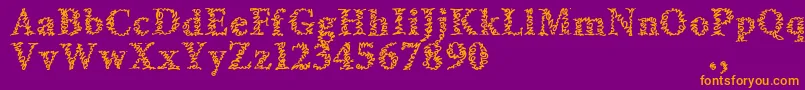 Amltrial Font – Orange Fonts on Purple Background