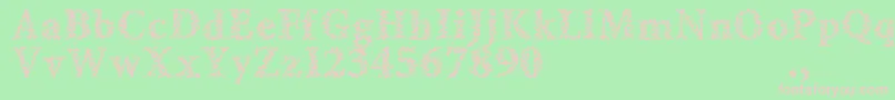 フォントAmltrial – 緑の背景にピンクのフォント