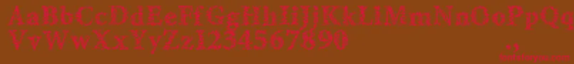 Amltrial Font – Red Fonts on Brown Background