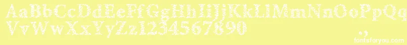 Amltrial Font – White Fonts on Yellow Background