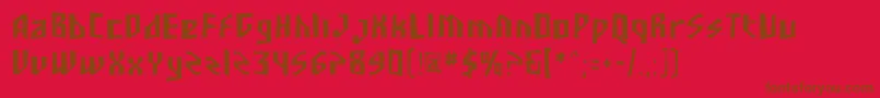 fuente Sfjunkculturecondensed – Fuentes Marrones Sobre Fondo Rojo