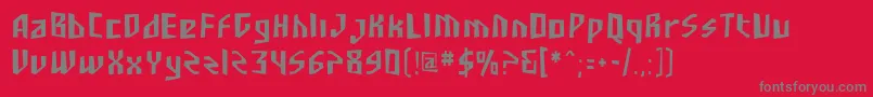 Sfjunkculturecondensed Font – Gray Fonts on Red Background