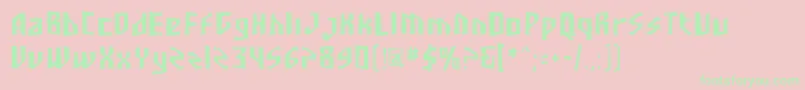 Sfjunkculturecondensed Font – Green Fonts on Pink Background