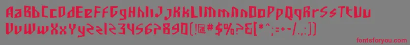 Sfjunkculturecondensed Font – Red Fonts on Gray Background