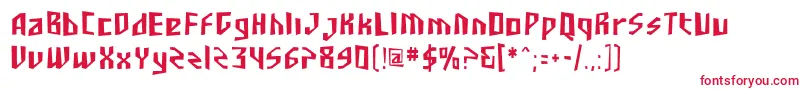 フォントSfjunkculturecondensed – 赤い文字