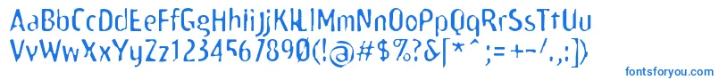 Шрифт Scamofobiarainc – синие шрифты