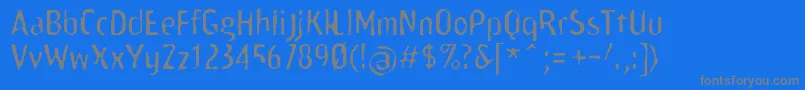 Fonte Scamofobiarainc – fontes cinzas em um fundo azul