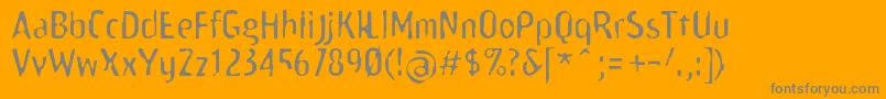 Шрифт Scamofobiarainc – серые шрифты на оранжевом фоне