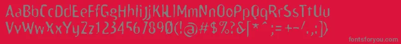 Scamofobiarainc Font – Gray Fonts on Red Background