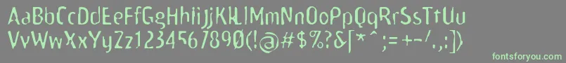 Scamofobiarainc Font – Green Fonts on Gray Background