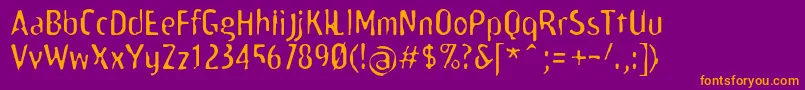 Scamofobiarainc Font – Orange Fonts on Purple Background