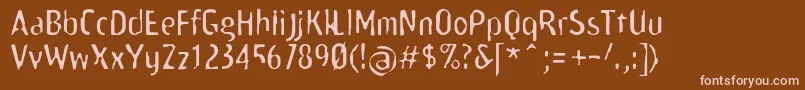 Scamofobiarainc Font – Pink Fonts on Brown Background