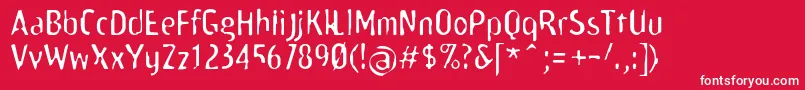 Scamofobiarainc Font – White Fonts on Red Background