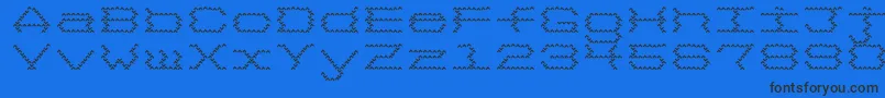 3Megabytes Font – Black Fonts on Blue Background