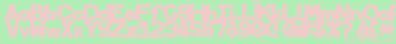 Sematary Font – Pink Fonts on Green Background