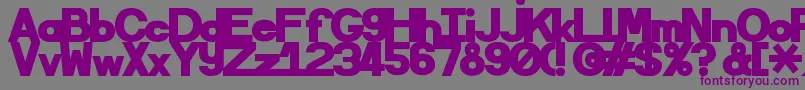 フォントSematary – 紫色のフォント、灰色の背景