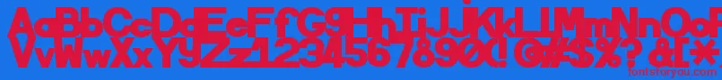Sematary-fontti – punaiset fontit sinisellä taustalla