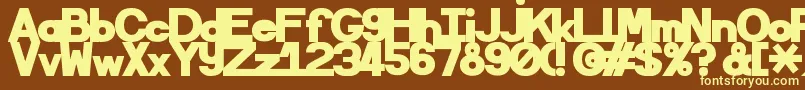 Sematary-fontti – keltaiset fontit ruskealla taustalla