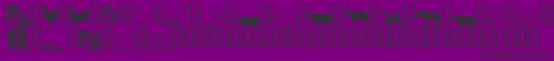 LcrOnTheFarm Font – Black Fonts on Purple Background