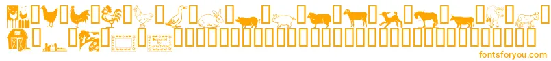 More about LcrOnTheFarm Font LcrOnTheFarm Font – Orange Fonts on White Background