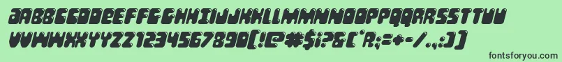 Bubblebuttital Font – Black Fonts on Green Background