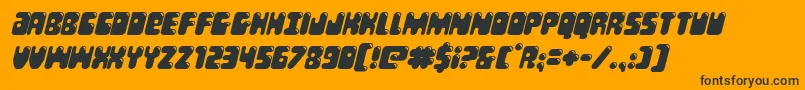 Bubblebuttital Font – Black Fonts on Orange Background