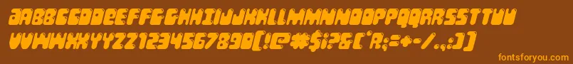 Bubblebuttital Font – Orange Fonts on Brown Background