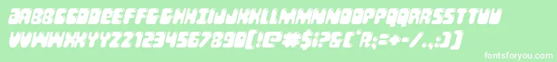 Bubblebuttital Font – White Fonts on Green Background