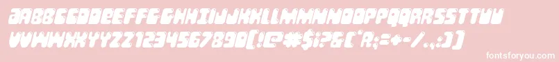 Bubblebuttital Font – White Fonts on Pink Background