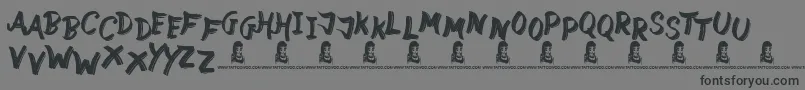 Шрифт StreetWild – чёрные шрифты на сером фоне