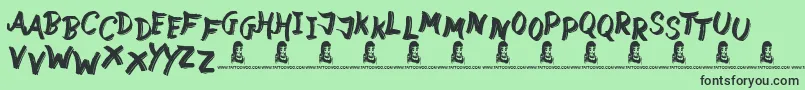 StreetWild-Schriftart – Schwarze Schriften auf grünem Hintergrund