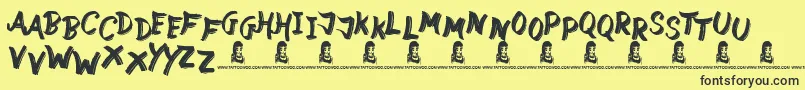 StreetWild Font – Black Fonts on Yellow Background