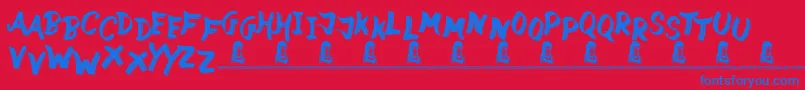 StreetWild Font – Blue Fonts on Red Background