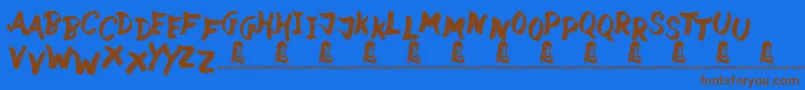 Шрифт StreetWild – коричневые шрифты на синем фоне