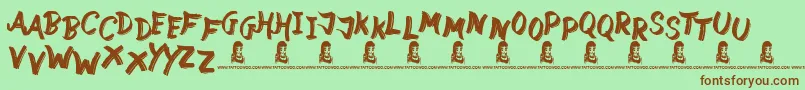 StreetWild Font – Brown Fonts on Green Background