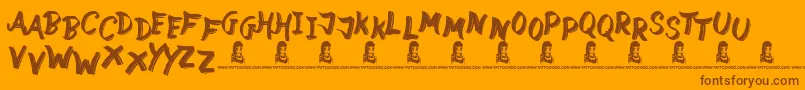 fuente StreetWild – Fuentes Marrones Sobre Fondo Naranja