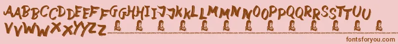 フォントStreetWild – ピンクの背景に茶色のフォント