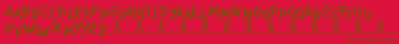StreetWild Font – Brown Fonts on Red Background