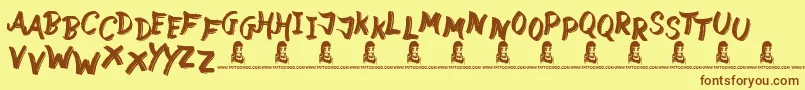 StreetWild Font – Brown Fonts on Yellow Background