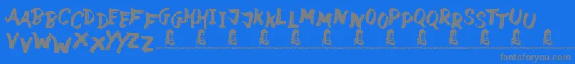 StreetWild Font – Gray Fonts on Blue Background