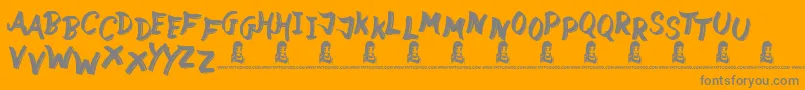 StreetWild-fontti – harmaat kirjasimet oranssilla taustalla