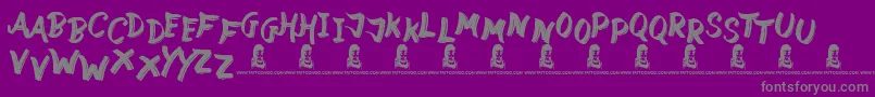 StreetWild-Schriftart – Graue Schriften auf violettem Hintergrund