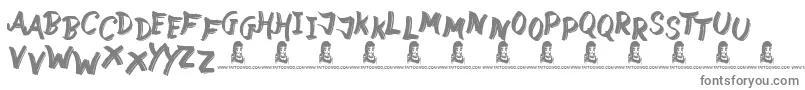 StreetWild-fontti – harmaat kirjasimet valkoisella taustalla